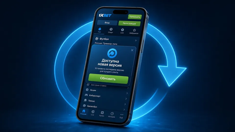 Обновление приложения 1xBet на Android