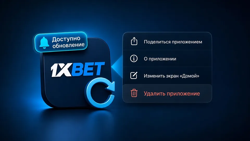 Обновление и удаление приложения 1xBet на iPhone