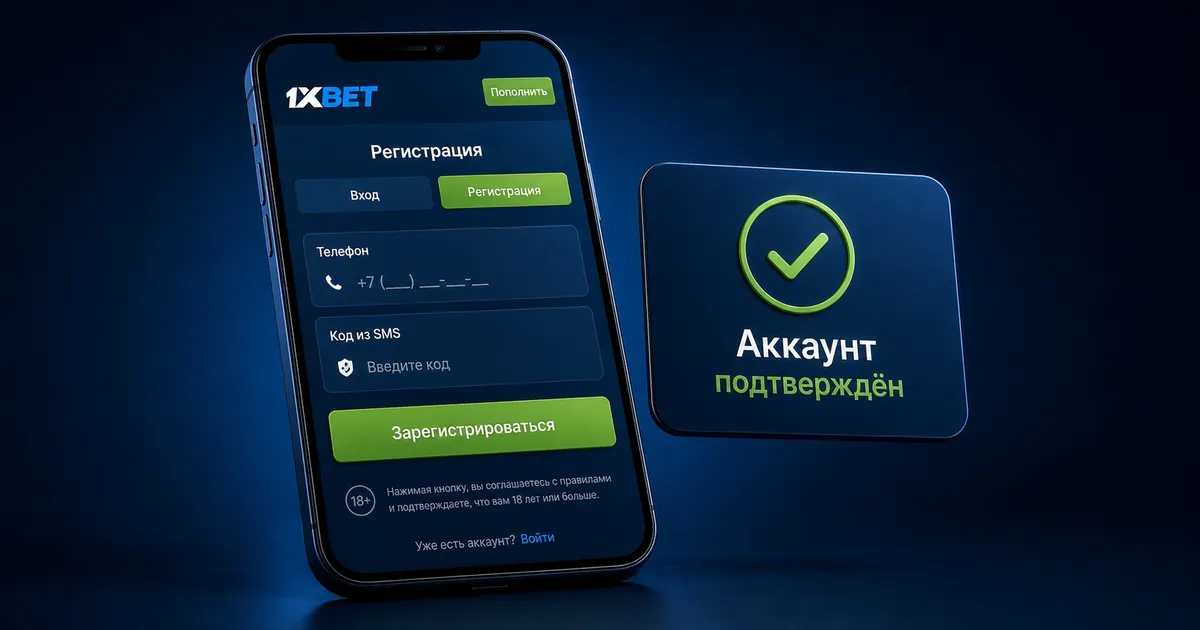 Регистрация в 1xBet в России через приложение